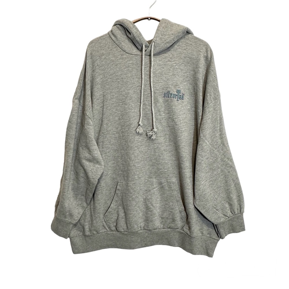 NWT Levi's Silvertab Hoodie Sweatshirt Men's Size M Gray Logo Fleece Lined